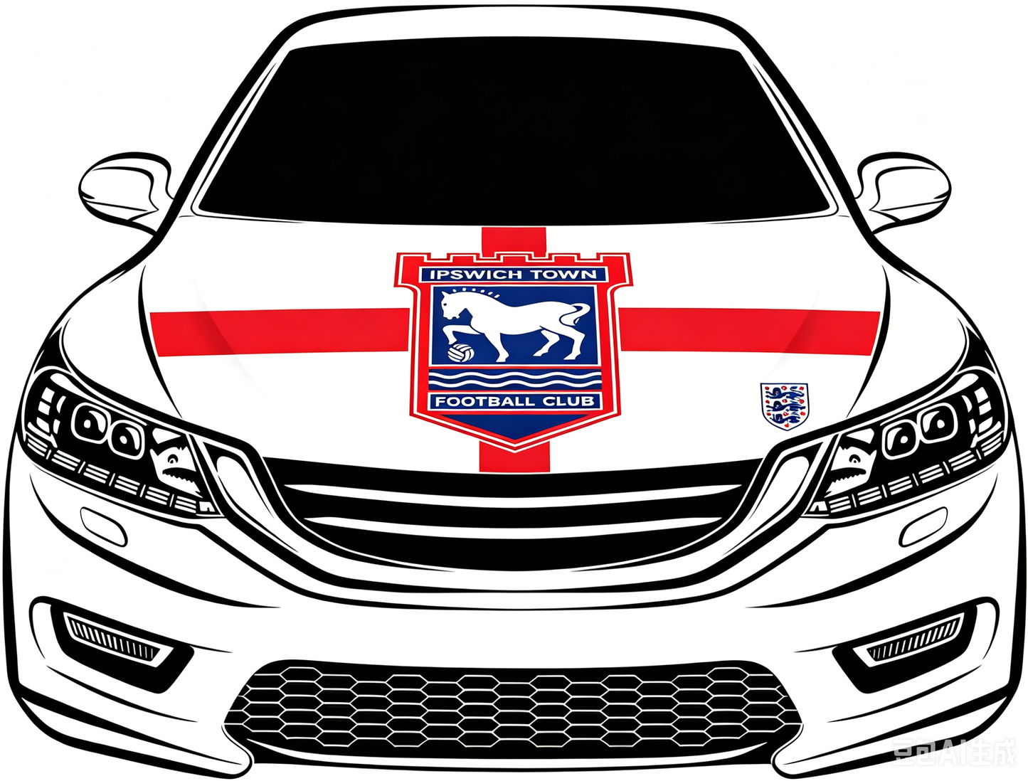 Ipswich Town Football Club Flag-3.3x5 Ft 6X7Ft Car Hood Cover Banner Flag Of UK Ipswich -100% polyester
