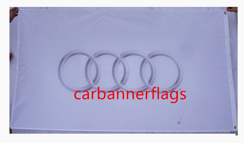 Audi Flag-3x5 FT-100% polyester-Quattro Banner-Checkered