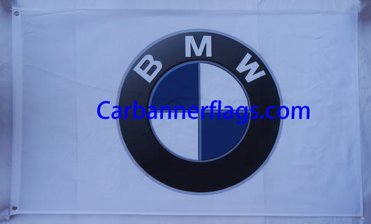 BMW flag for car racing-3x5 FT-100% polyester Banner- 2 Metal Grommets