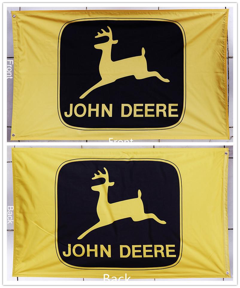 John deere flag-3x5 FT-100% polyester-Banner-one sided & 2 sided