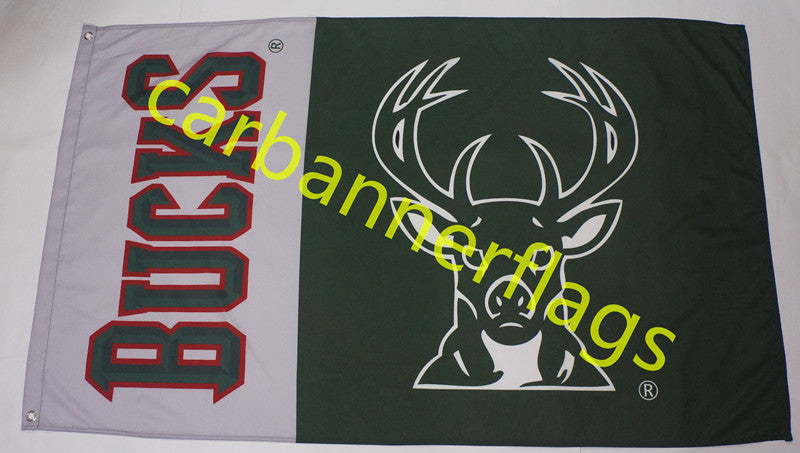 Milwaukee Bucks Flag-3x5 NBA Bucks Banner-100% polyester