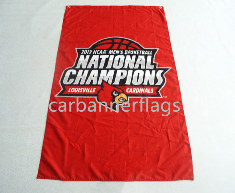 NCAA Louisville Cardinals Flag Men's National Champions Flag 3x5ft University of Louisville Cardinals banner 90*150CM 100% polyester