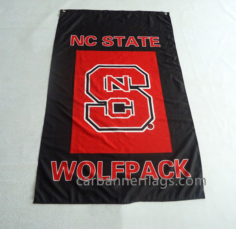NCAA NC State Wolfpack Flag North Carolina State University Banner,100% polyester flag,3*5 ft