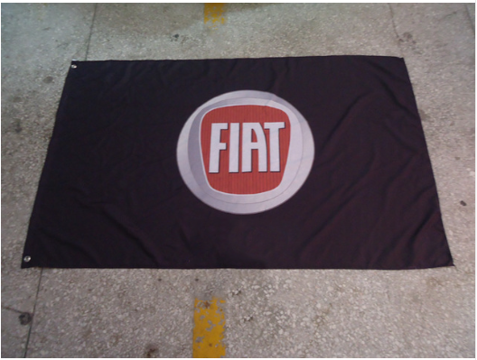 Fiat Flag-3x5 Fiat racing Banner-Metal Grommets