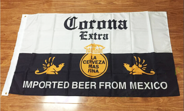 CORONA EXTRA Flag-3x5 FT-100% polyester-2 Metal Grommets Banner