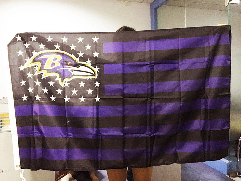 Baltimore Ravens Flag-3x5 NFL Banner-100% polyester-gloves-champions