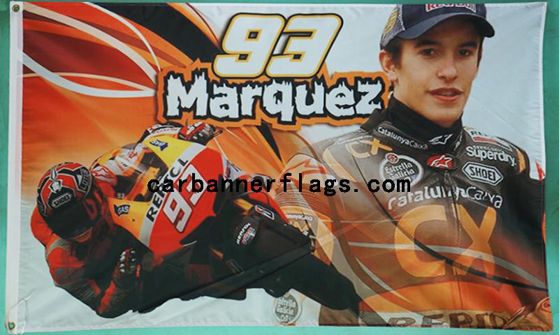 Marc Marquez 93 Motogp Flag-3x5 FT-100% polyester Banner