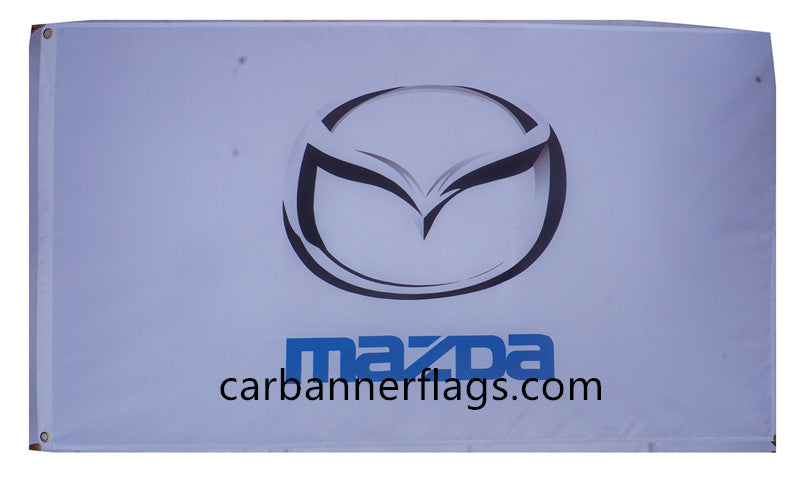 Mazda Flag-3x5 Racing Banner-100% polyester-Blue