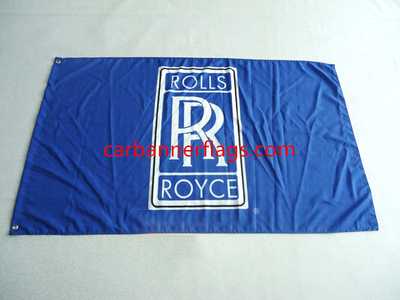 Rolls Royce Flag-3x5 Banner-100% polyester-Black