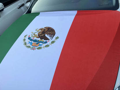 Mexico National Team Flag, Car Hood Cover Flag of Mexico Football Team, Engine Banner Flags,3.3X5ft,100% Polyester Elastic Fabrics Can be Washed