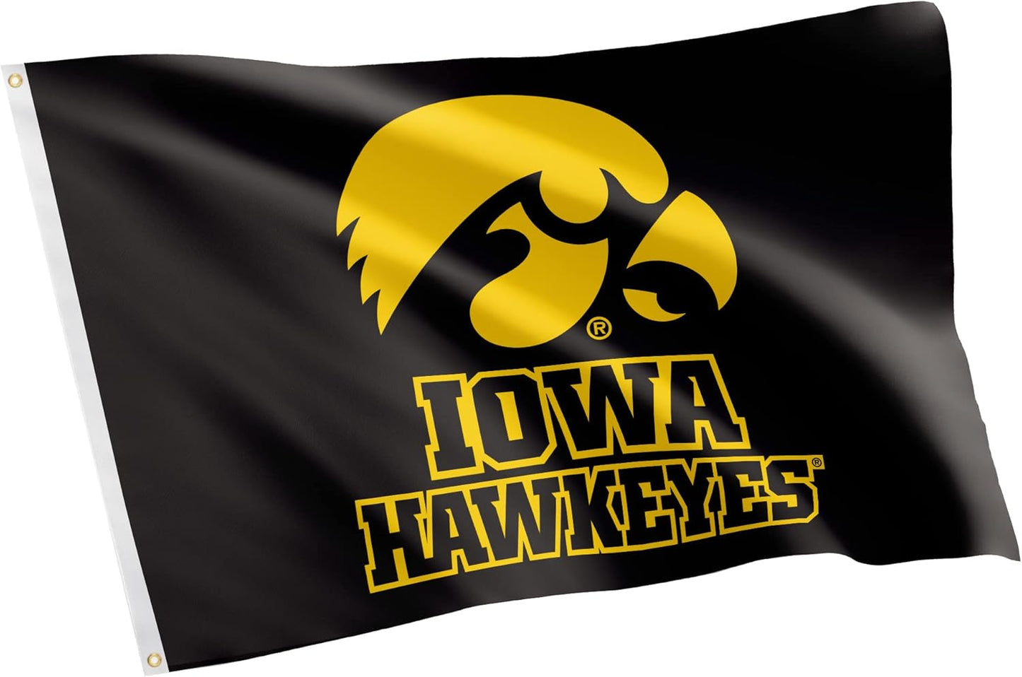 NCAA Flag Iowa Hawkeyes Flag-3x5 FT Iowa University Banner-100% polyester-2 Metal Grommets