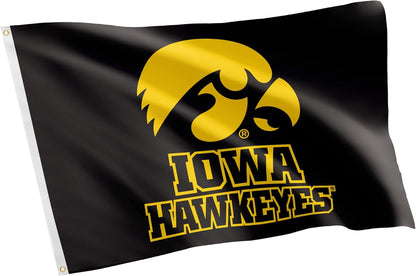 NCAA Flag Iowa Hawkeyes Flag-3x5 FT Iowa University Banner-100% polyester-2 Metal Grommets
