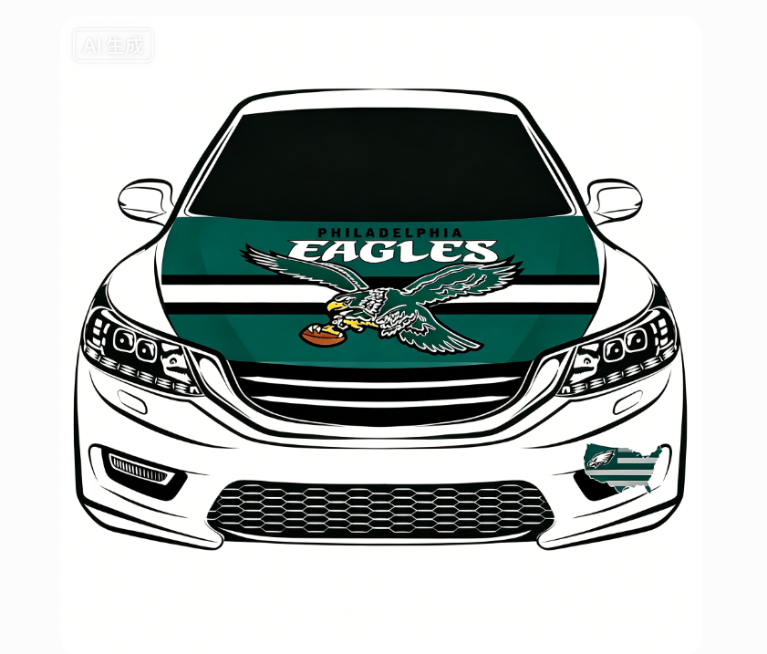 NFL Philadelphia Eagles Flag-3.3x5 Ft 6X7Ft NFL Car Hood Cover Banner Flag Of Philadelphia Eagles-100% polyester
