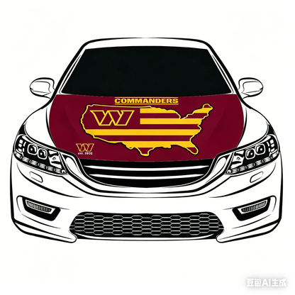 NFL Washington Commanders Flag-3.3x5 Ft 6X7Ft NFL Car Hood Cover Banner Flag Of Washington Redskins-100% polyester