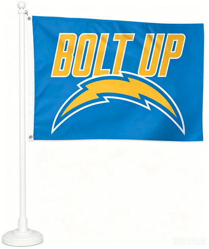 2 pack Car Window Flag of Dallas Cowboys 11X18 Inch 100% Polyester, White Strong White Flagpole