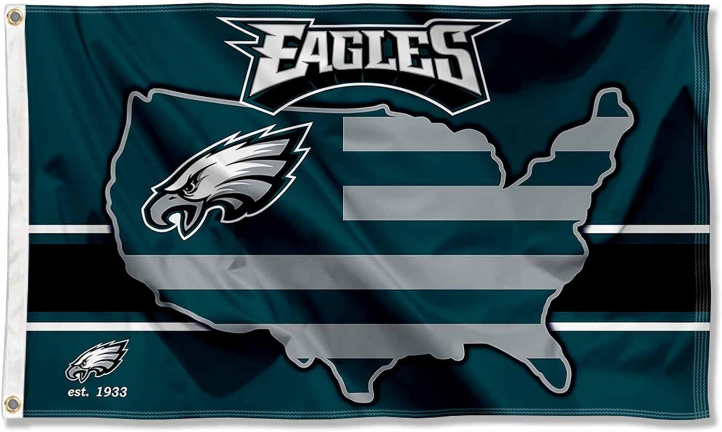 Philadelphia Eagles Flag-3x5Ft NFL Philadelphia Eagles Flag Banner-100% polyester-Strips & Stars-gloves