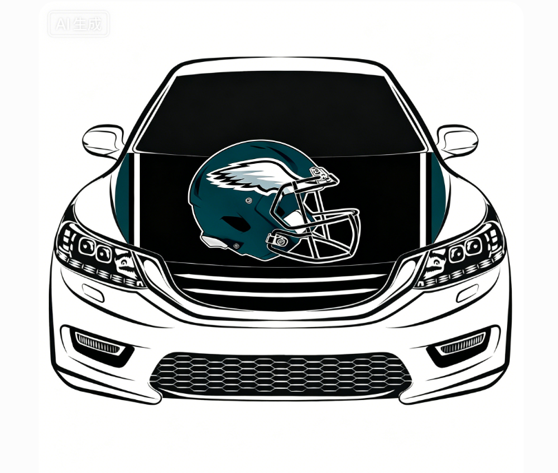 NFL Philadelphia Eagles Flag-3.3x5 Ft 6X7Ft NFL Car Hood Cover Banner Flag Of Philadelphia Eagles-100% polyester