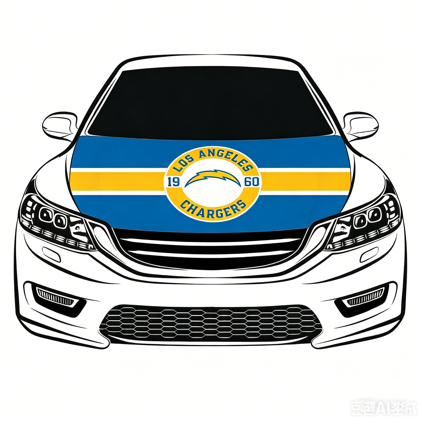 Los Angeles Chargers Flag-3.3x5 Ft 6X7Ft Car Hood Cover Banner Flag Of NFL Chargers -100% polyester