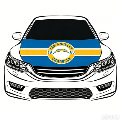 Los Angeles Chargers Flag-3.3x5 Ft 6X7Ft Car Hood Cover Banner Flag Of NFL Chargers -100% polyester