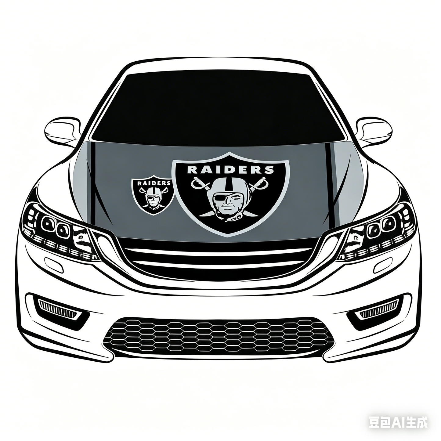NFL Las Vegas Raiders Flag-3.3x5 Ft 6X7Ft Car Hood Cover Banner Flag Of Oakland Raiders -100% polyester
