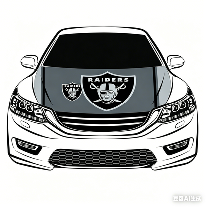 NFL Las Vegas Raiders Flag-3.3x5 Ft 6X7Ft Car Hood Cover Banner Flag Of Oakland Raiders -100% polyester