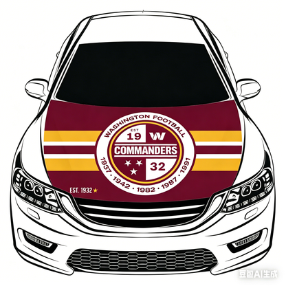 NFL Washington Commanders Flag-3.3x5 Ft 6X7Ft NFL Car Hood Cover Banner Flag Of Washington Redskins-100% polyester