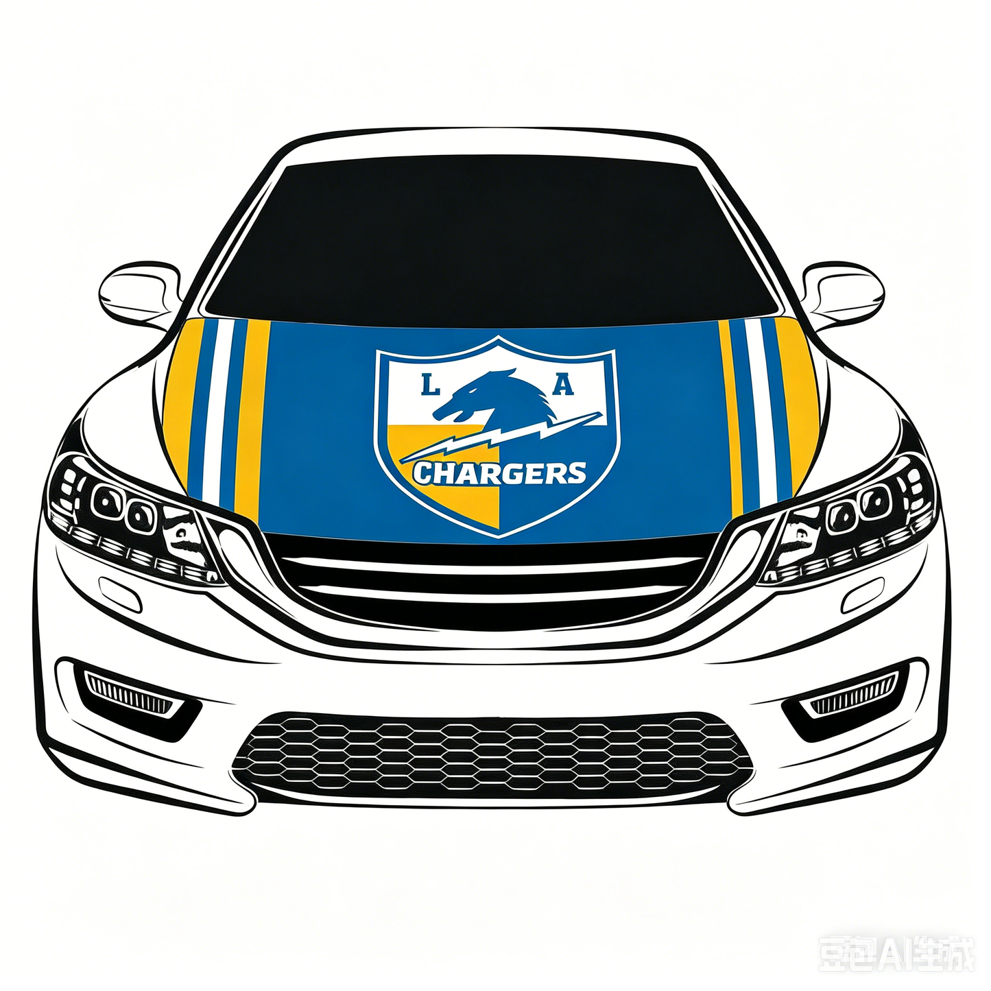Los Angeles Chargers Flag-3.3x5 Ft 6X7Ft Car Hood Cover Banner Flag Of NFL Chargers -100% polyester