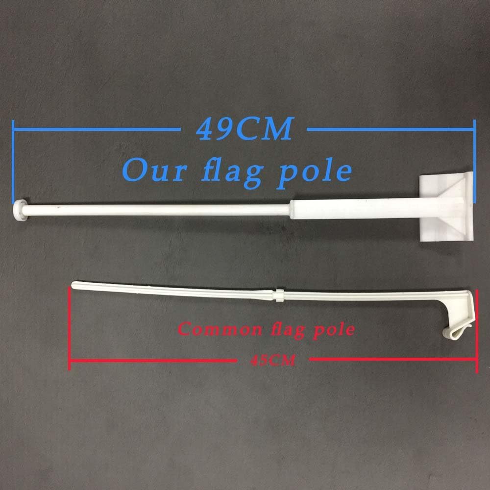 2 Pack Car Window Flag of Ipswich Town Football Club 11X18 Inch - England Ipswich Flag 100% Polyester, White Strong White Flagpole
