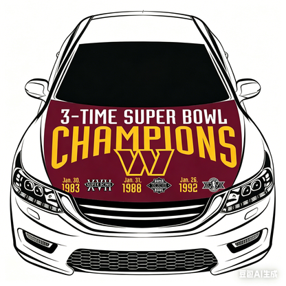 NFL Washington Commanders Flag-3.3x5 Ft 6X7Ft NFL Car Hood Cover Banner Flag Of Washington Redskins-100% polyester