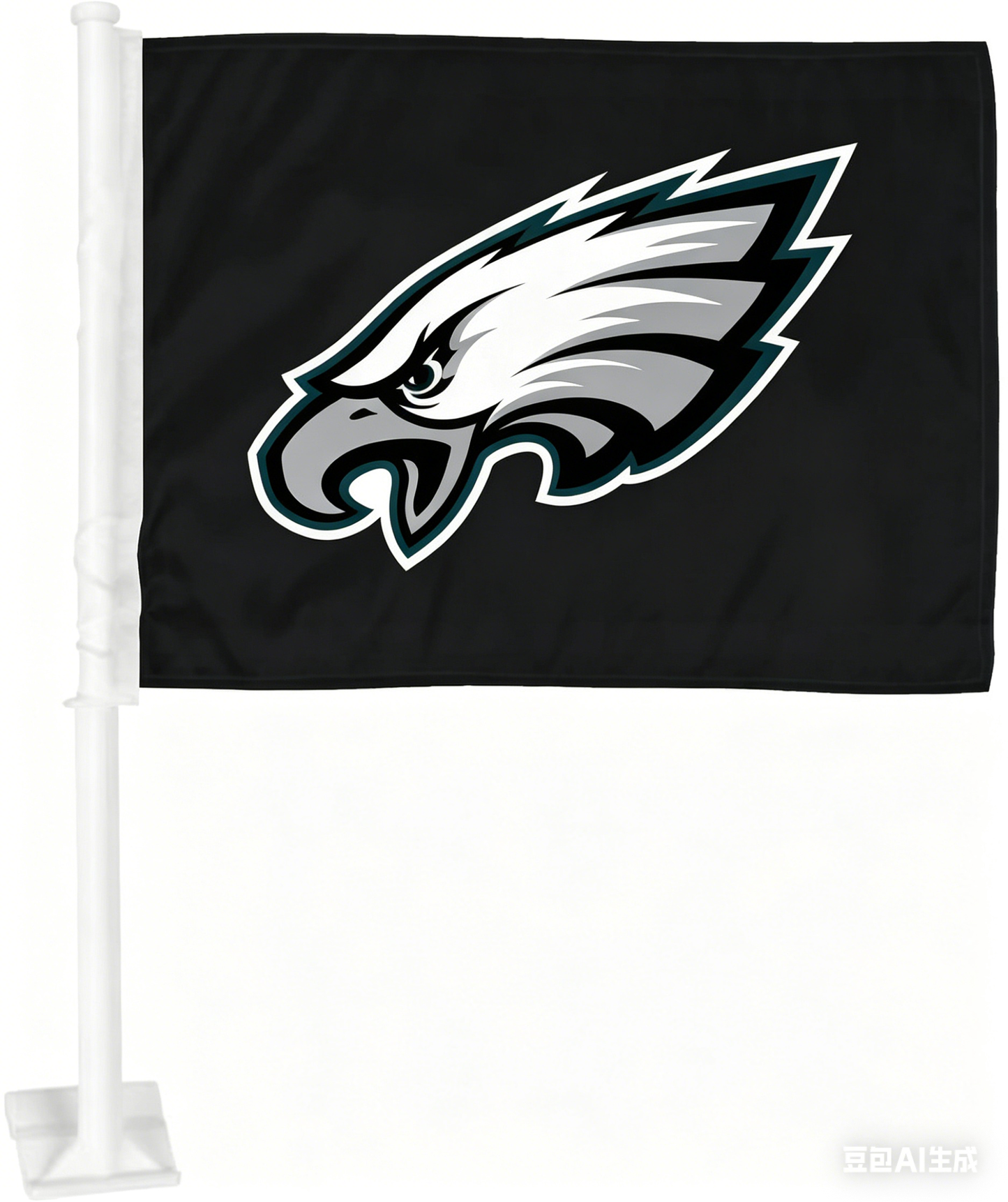 Car Window Flag of Washington Commanders 11X18 Inch(28x46cm) 100% Polyester, White Strong White Flagpole