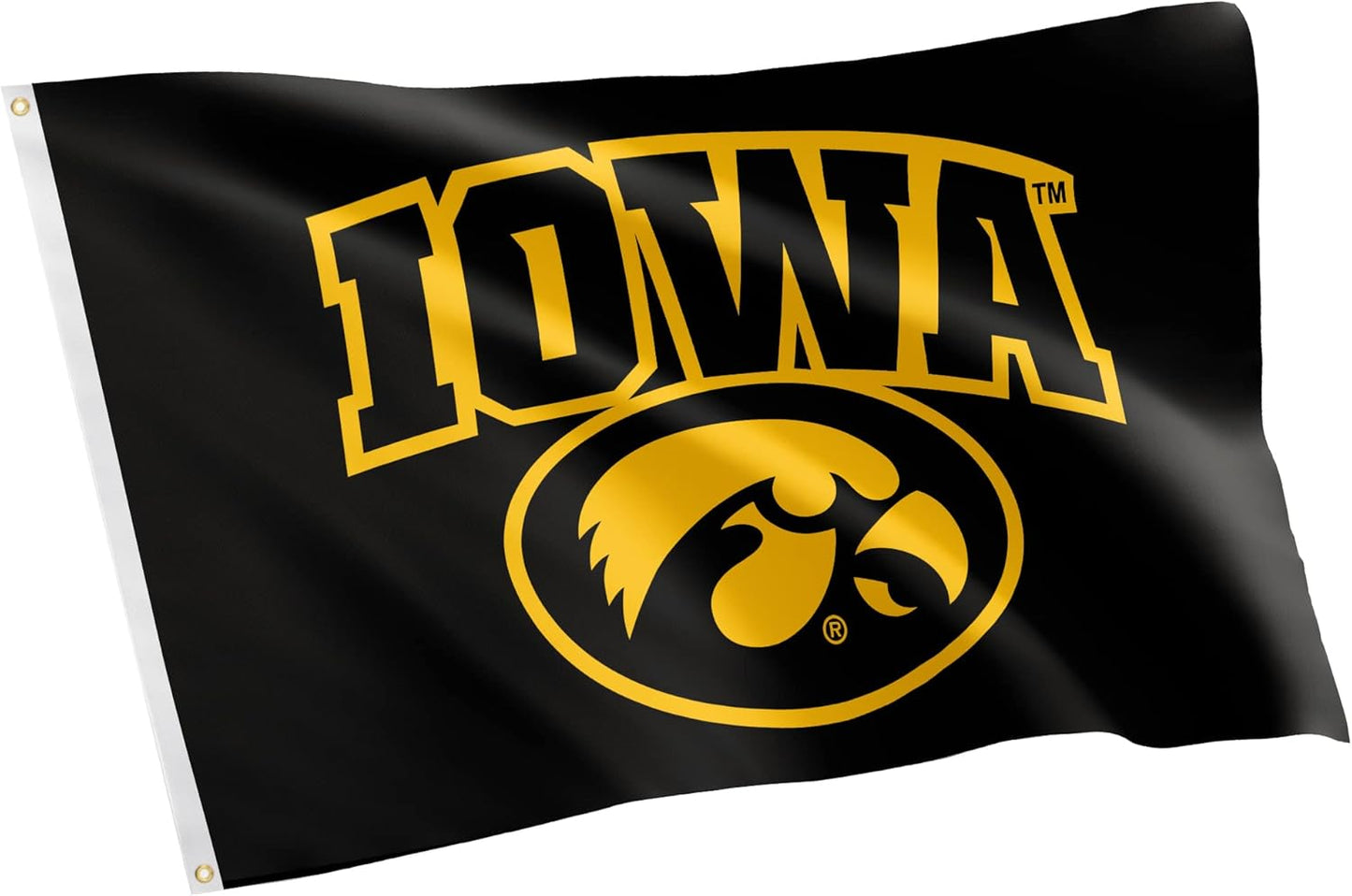 NCAA Flag Iowa Hawkeyes Flag-3x5 FT Iowa University Banner-100% polyester-2 Metal Grommets