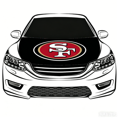 San Francisco 49ers Flag-3.3x5 Ft 6X7Ft Car Hood Cover Banner Flag Of NFL SF 49ers -100% polyester