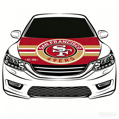 San Francisco 49ers Flag-3.3x5 Ft 6X7Ft Car Hood Cover Banner Flag Of NFL SF 49ers -100% polyester