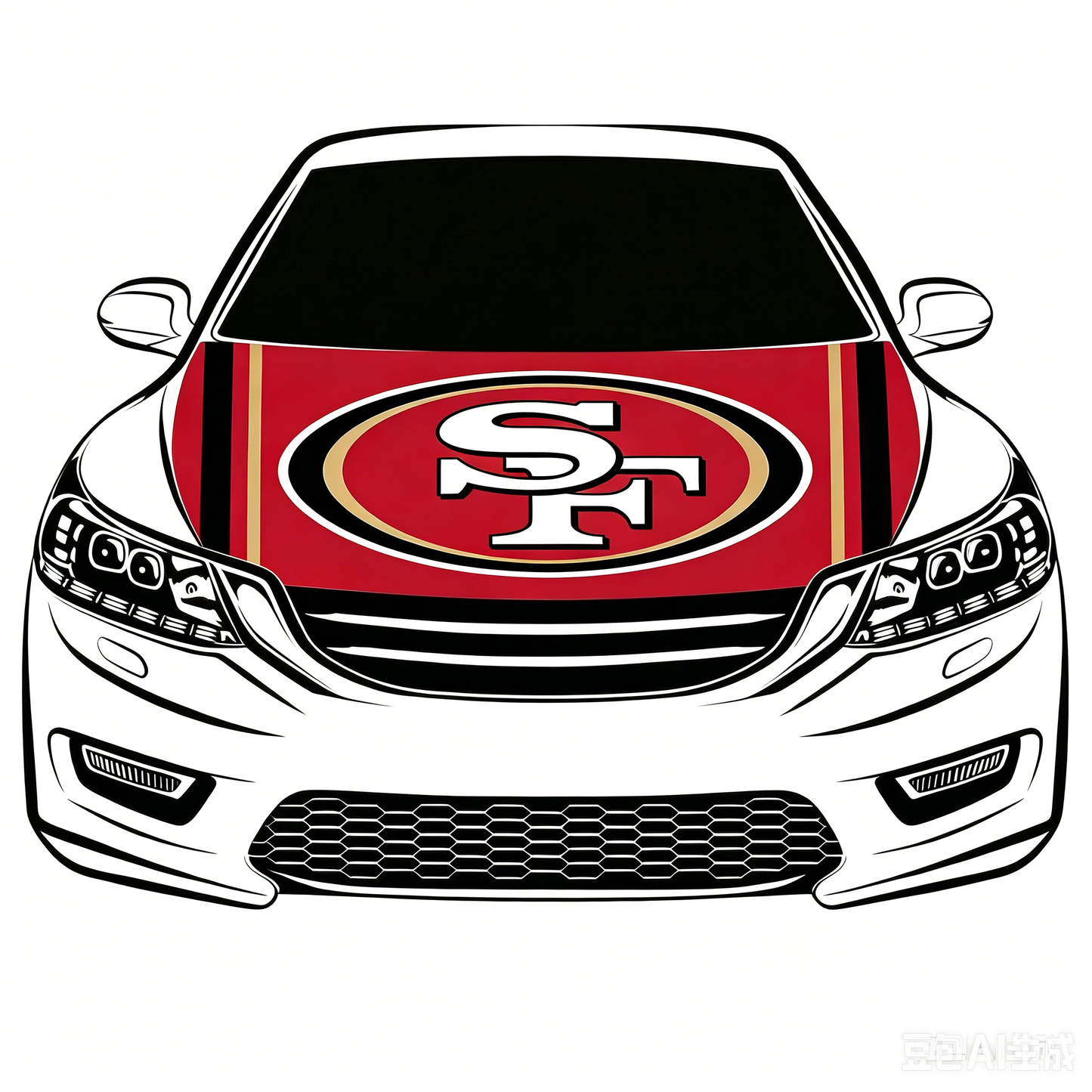 San Francisco 49ers Flag-3.3x5 Ft 6X7Ft Car Hood Cover Banner Flag Of NFL SF 49ers -100% polyester