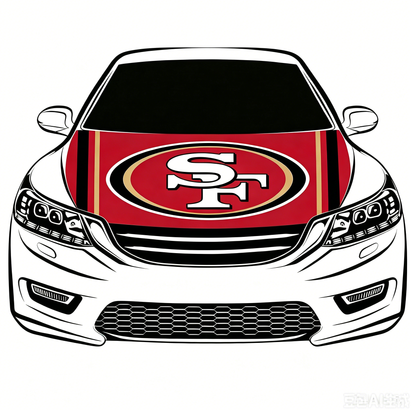 San Francisco 49ers Flag-3.3x5 Ft 6X7Ft Car Hood Cover Banner Flag Of NFL SF 49ers -100% polyester