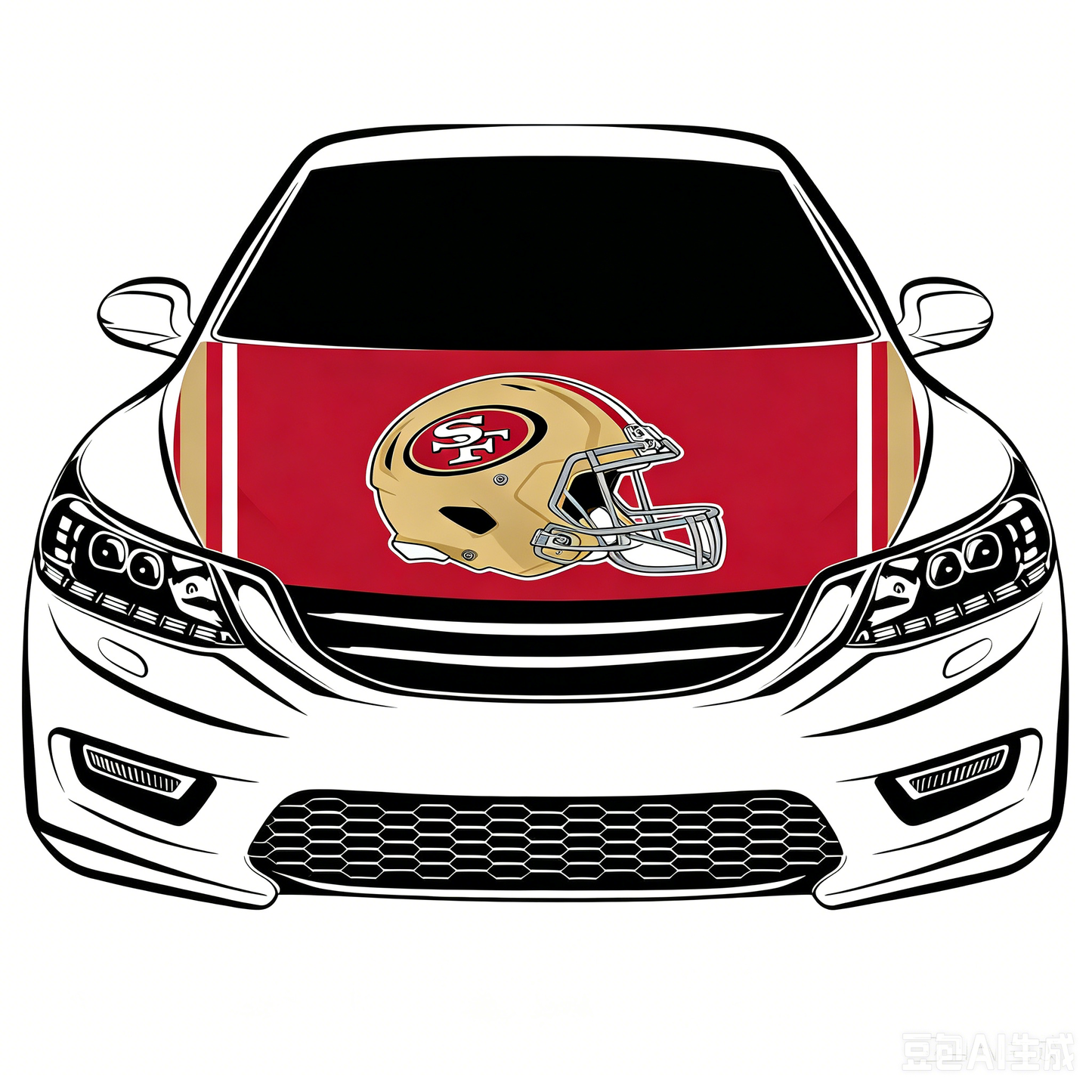 San Francisco 49ers Flag-3.3x5 Ft 6X7Ft Car Hood Cover Banner Flag Of NFL SF 49ers -100% polyester