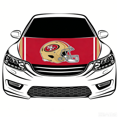 San Francisco 49ers Flag-3.3x5 Ft 6X7Ft Car Hood Cover Banner Flag Of NFL SF 49ers -100% polyester