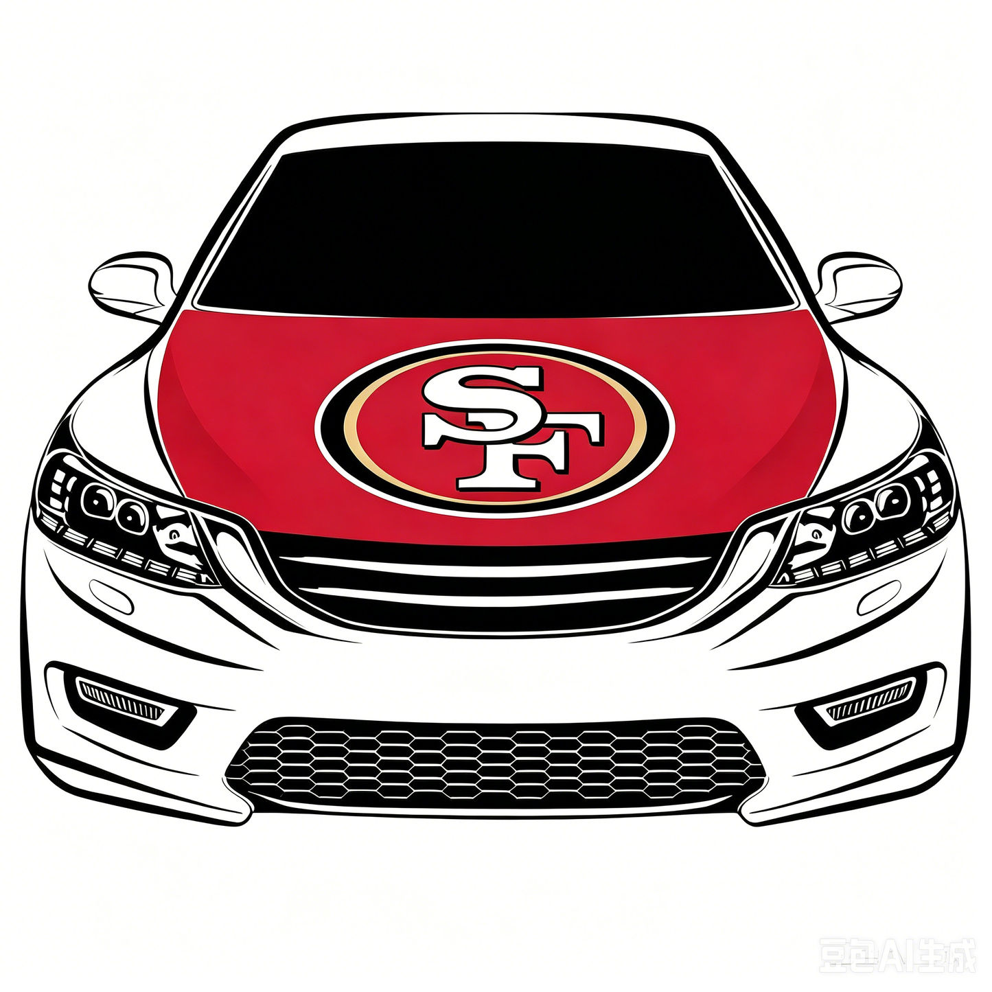 San Francisco 49ers Flag-3.3x5 Ft 6X7Ft Car Hood Cover Banner Flag Of NFL SF 49ers -100% polyester