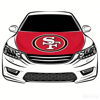 San Francisco 49ers Flag-3.3x5 Ft 6X7Ft Car Hood Cover Banner Flag Of NFL SF 49ers -100% polyester