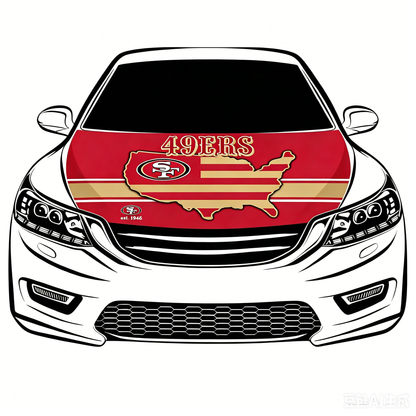 San Francisco 49ers Flag-3.3x5 Ft 6X7Ft Car Hood Cover Banner Flag Of NFL SF 49ers -100% polyester