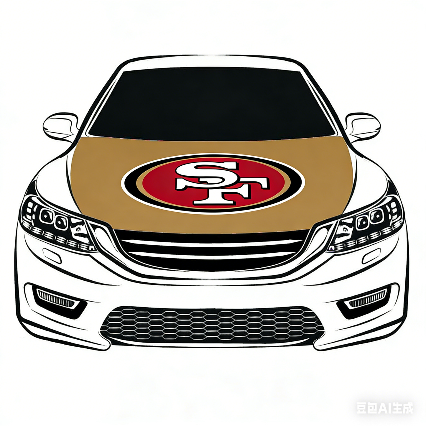 San Francisco 49ers Flag-3.3x5 Ft 6X7Ft Car Hood Cover Banner Flag Of NFL SF 49ers -100% polyester
