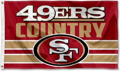 NFL San Francisco 49ers Flag-3x5Ft SF 49ers Banner-100% polyester