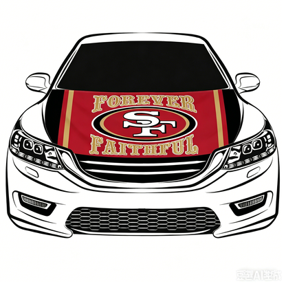 San Francisco 49ers Flag-3.3x5 Ft 6X7Ft Car Hood Cover Banner Flag Of NFL SF 49ers -100% polyester