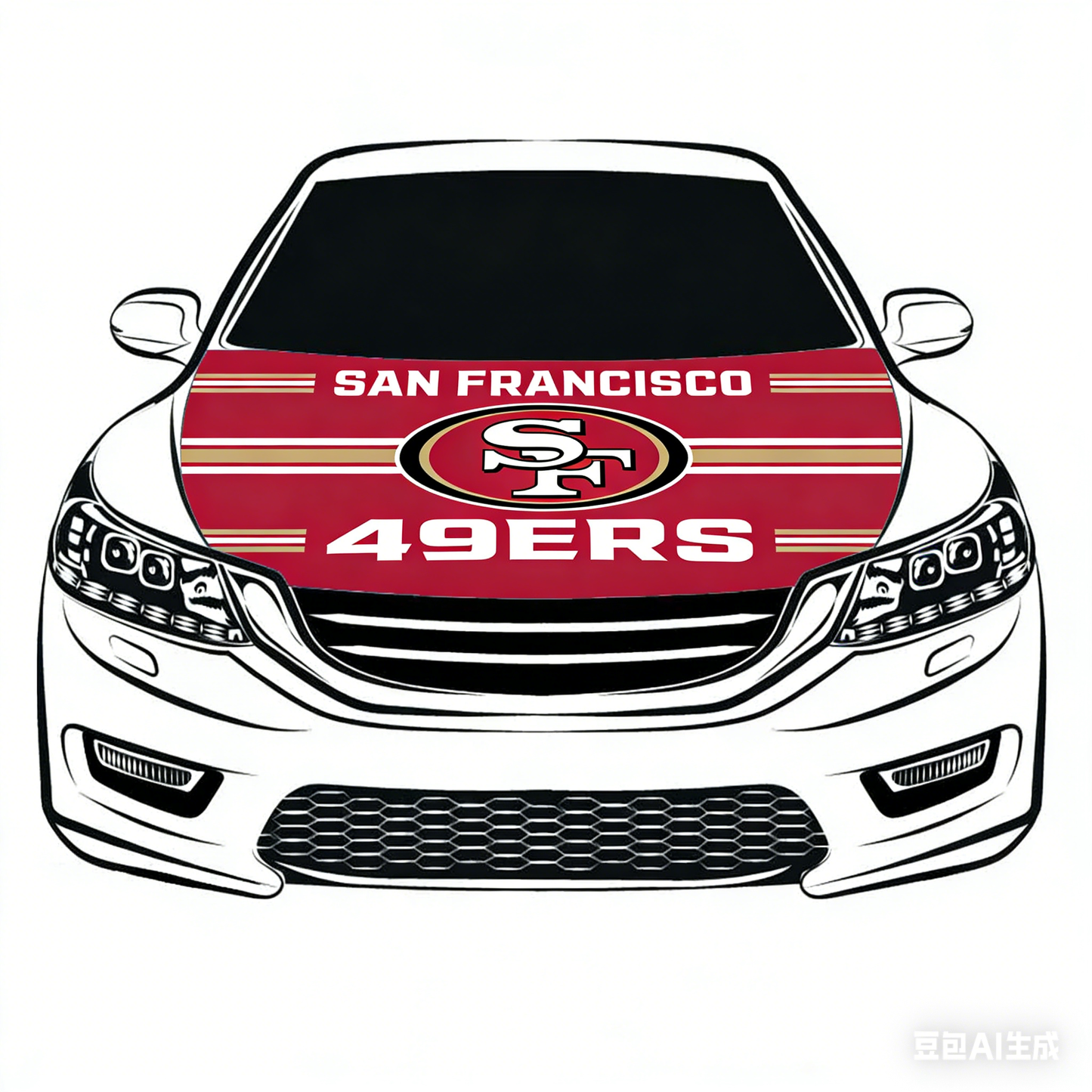 San Francisco 49ers Flag-3.3x5 Ft 6X7Ft Car Hood Cover Banner Flag Of NFL SF 49ers -100% polyester