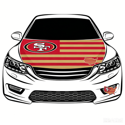 San Francisco 49ers Flag-3.3x5 Ft 6X7Ft Car Hood Cover Banner Flag Of NFL SF 49ers -100% polyester