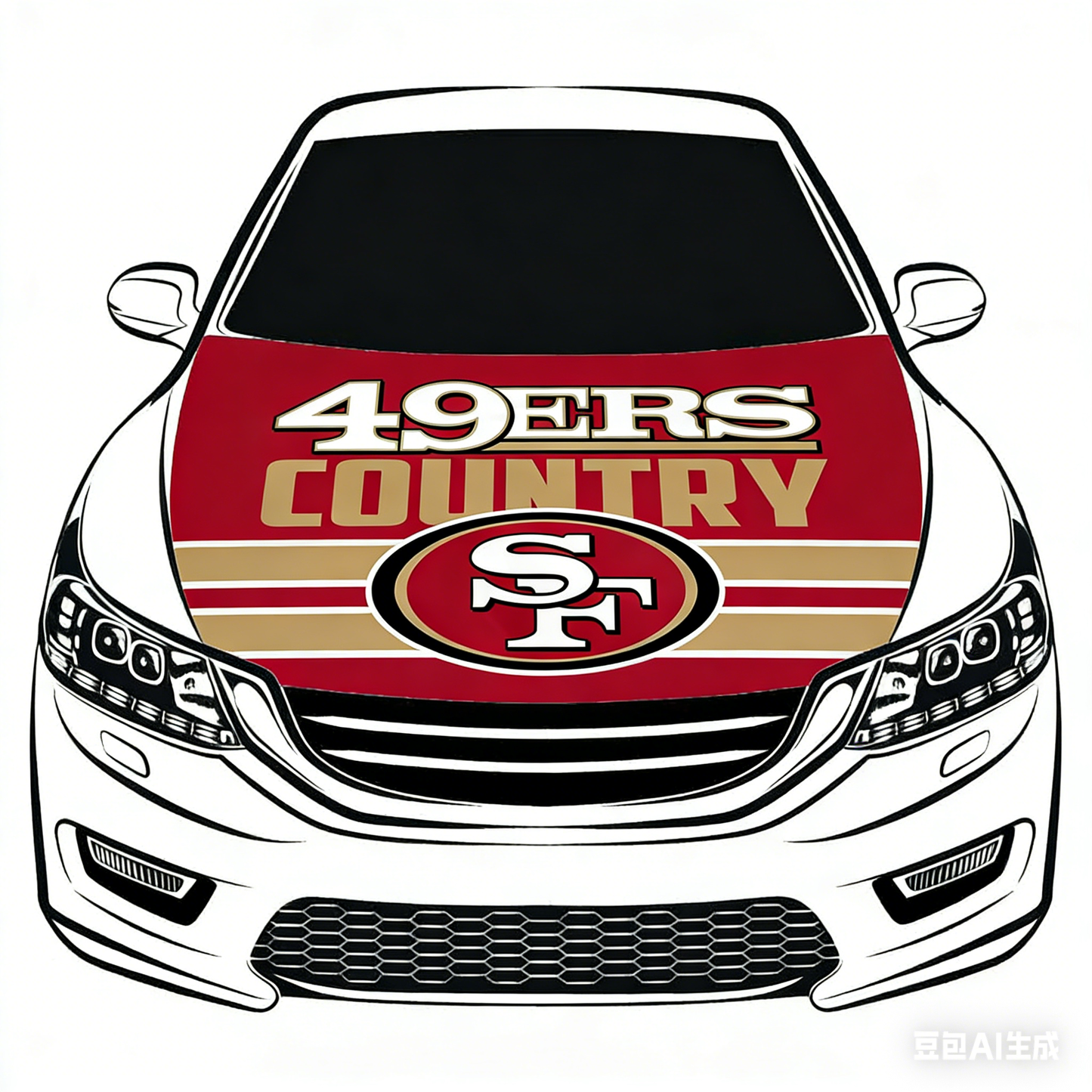 San Francisco 49ers Flag-3.3x5 Ft 6X7Ft Car Hood Cover Banner Flag Of NFL SF 49ers -100% polyester