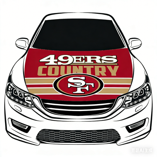 San Francisco 49ers Flag-3.3x5 Ft 6X7Ft Car Hood Cover Banner Flag Of NFL SF 49ers -100% polyester
