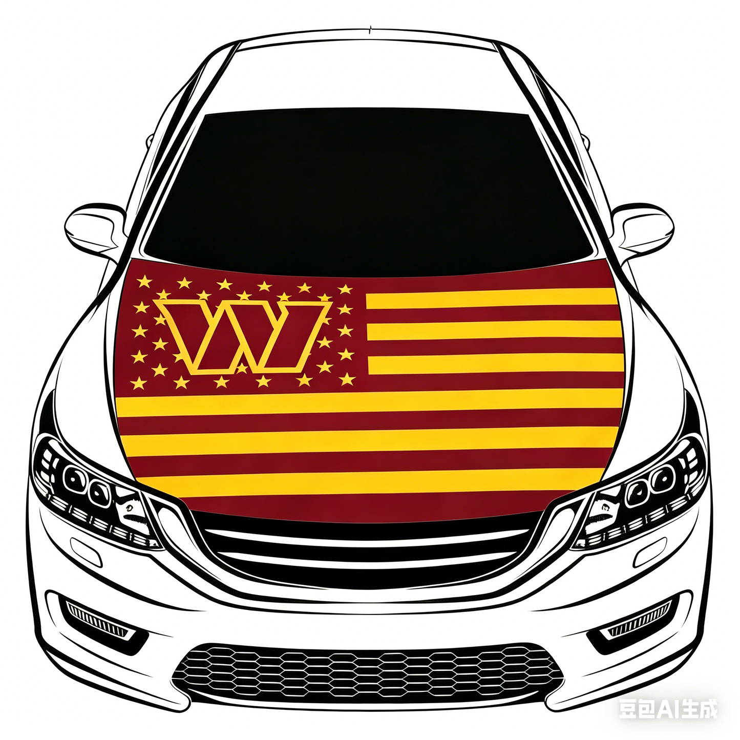 NFL Washington Commanders Flag-3.3x5 Ft 6X7Ft NFL Car Hood Cover Banner Flag Of Washington Redskins-100% polyester