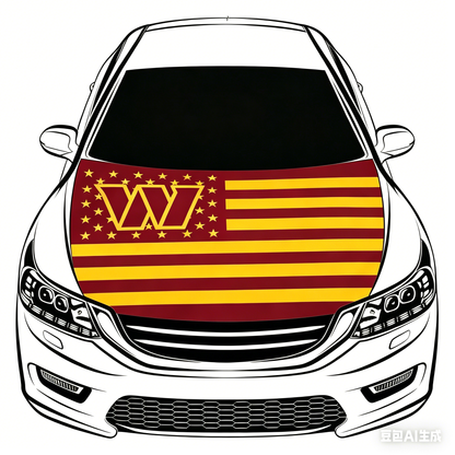 NFL Washington Commanders Flag-3.3x5 Ft 6X7Ft NFL Car Hood Cover Banner Flag Of Washington Redskins-100% polyester