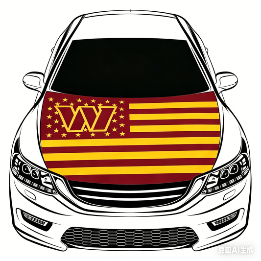 NFL Washington Commanders Flag-3.3x5 Ft 6X7Ft NFL Car Hood Cover Banner Flag Of Washington Redskins-100% polyester